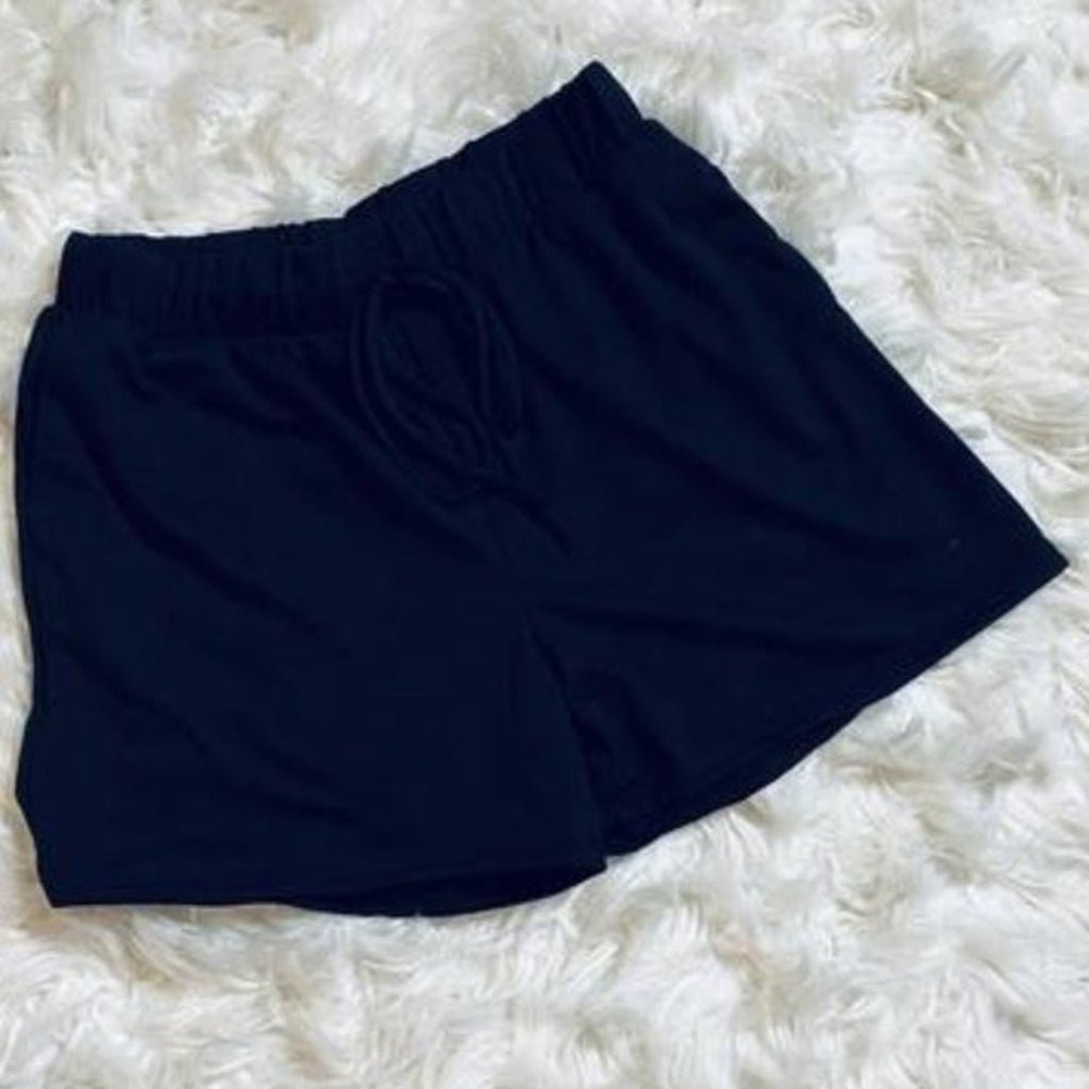 Women's Heimish Solid Black Casual Shorts with Pockets Comfy Size 3XL